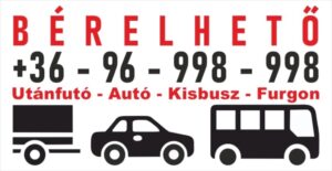 kisbusz bérlés, 8+1 fő, 9 személy